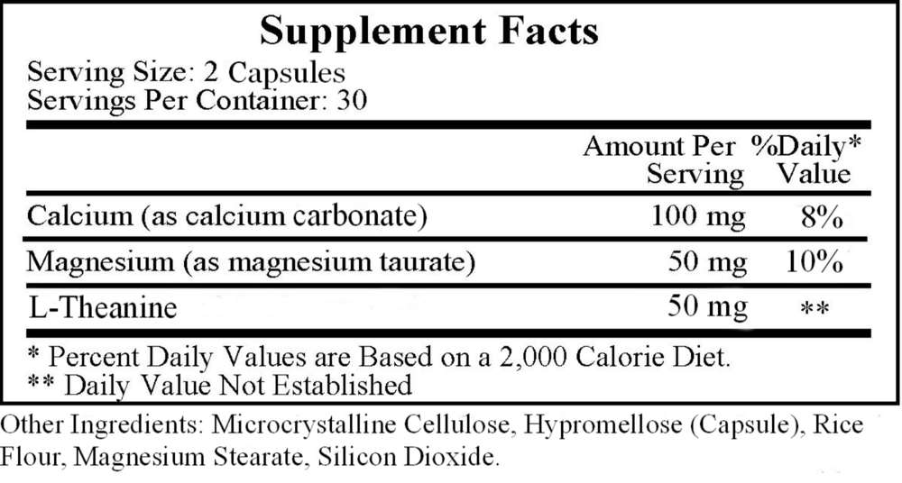 Shpilkes (CA Carbonate/MG Taurate + L-Theanine)