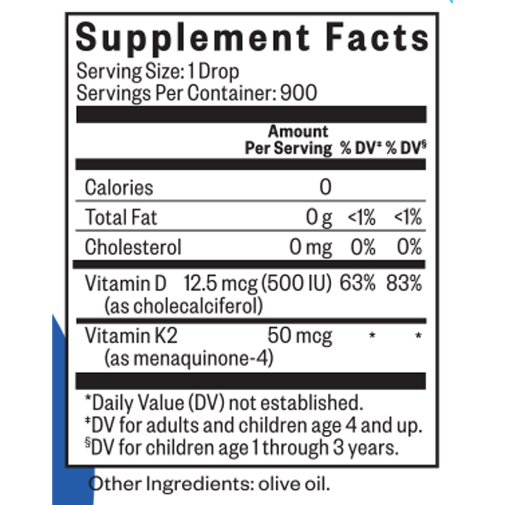 Optimal Vitamin D3 + K2 Drops