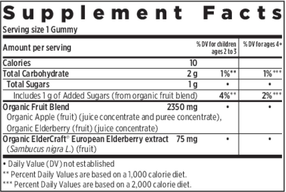 Kids Organic Elderberry Gummies
