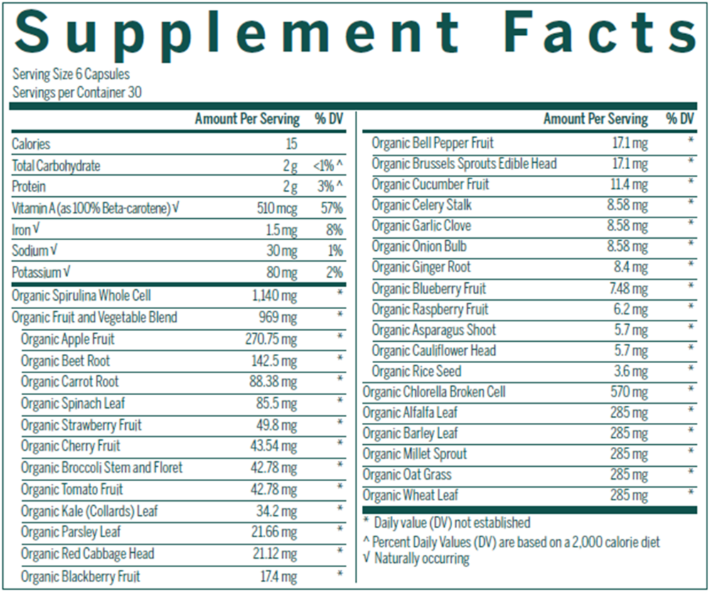 Phyto Greens Capsules (California Only)
