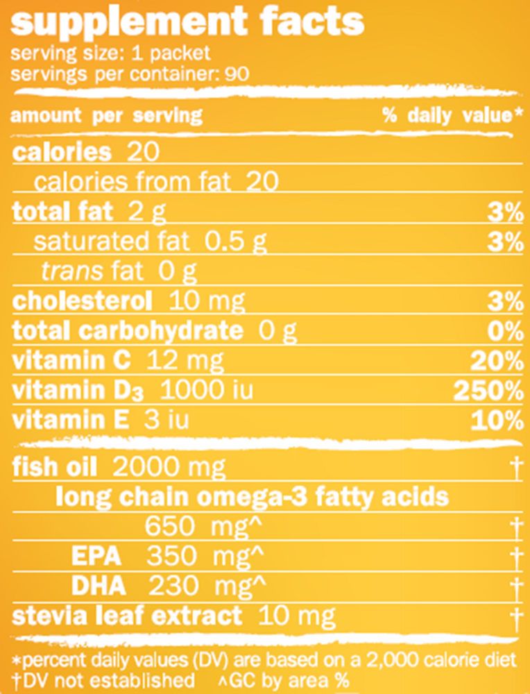 Omega-3 Squeeze Tropical Squeeze +D Packets