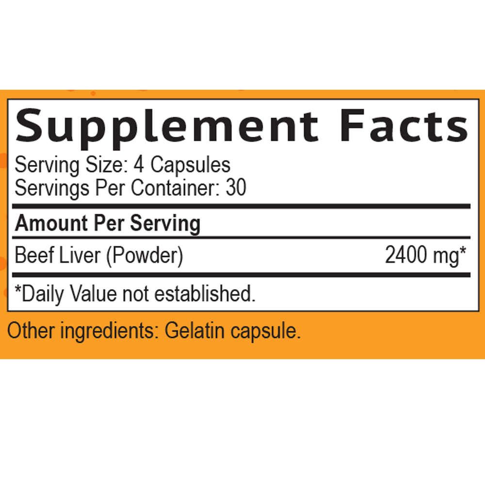 Smidge® Beef Liver Capsules - Protein & Vitamin A - Grass-fed - 120 capsules