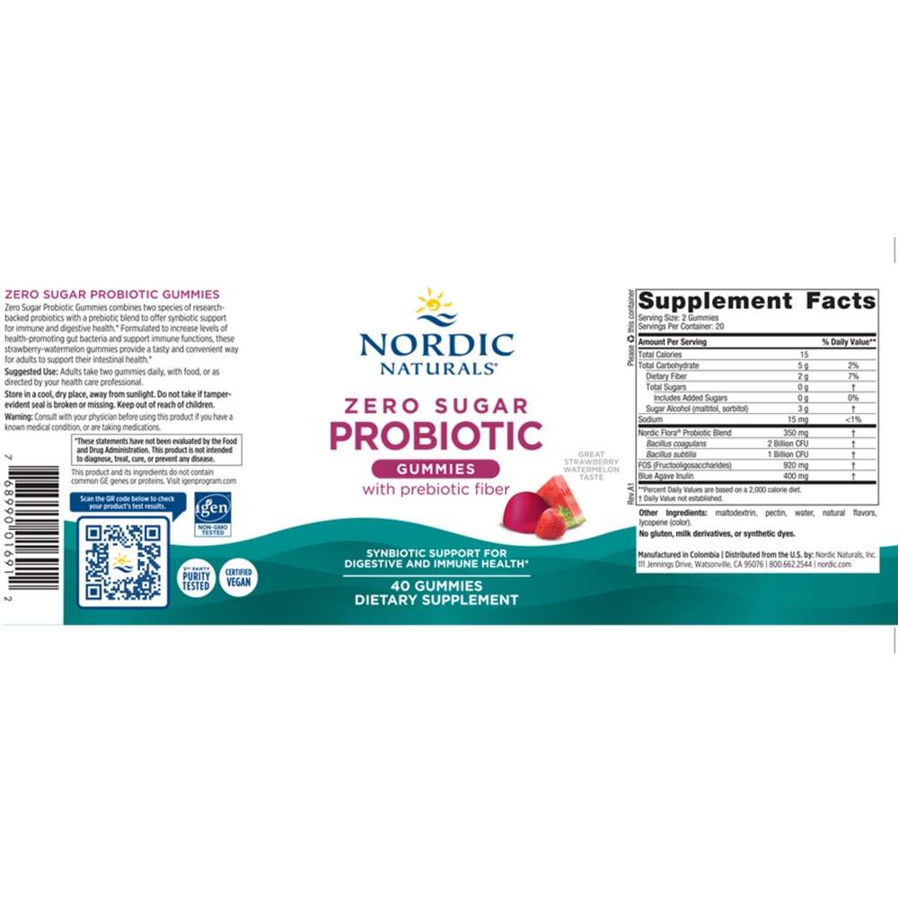 Zero Sugar Probiotic Gummies
