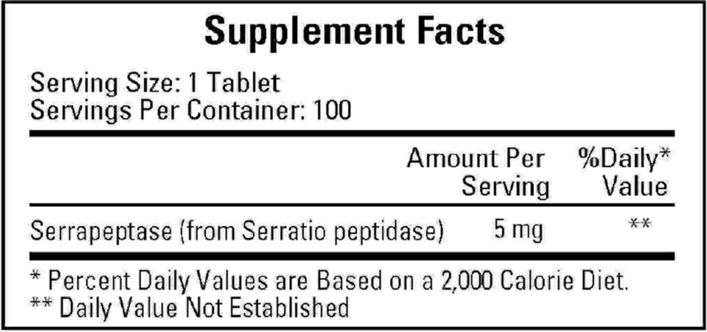 Serraflazyme (Serratia Peptidase 5mg)