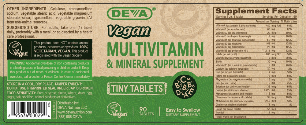 Vegan Tiny Tablets Multivitamin