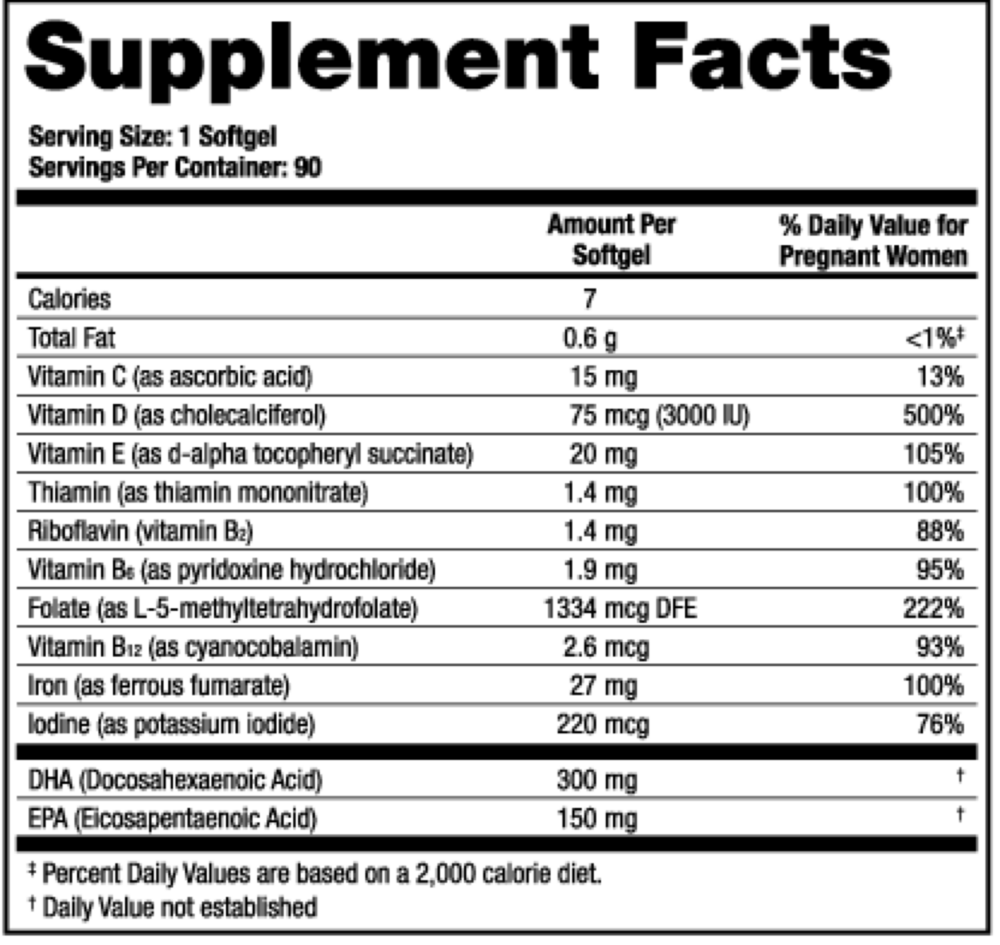 TheraNatal One® Prenatal Vitamins (90 day supply)