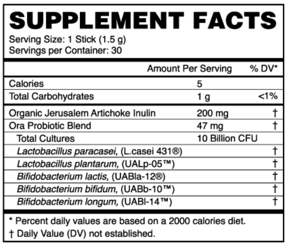 Trust Your Gut: Adult Probiotic Stick - Fruit Punch
