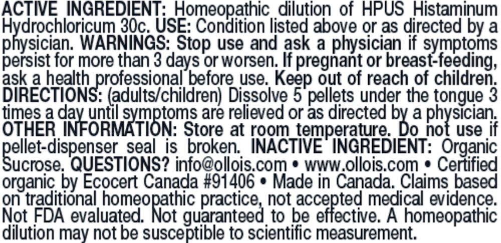 Olloïs Histaminum Hydrochloricum 30c Pel
