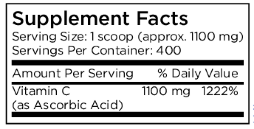 Vitamin C Powder (Ascorbic Acid), 1100 mg Per Serving