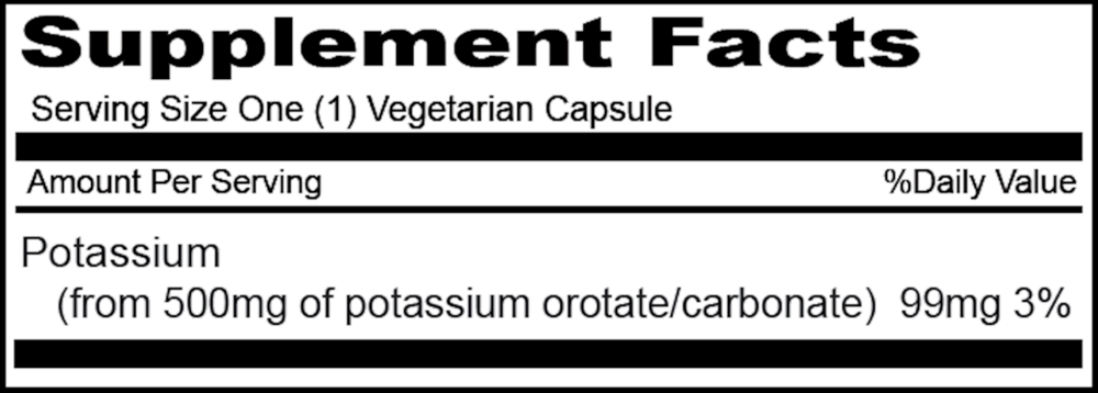 Potassium Orotate 500mg