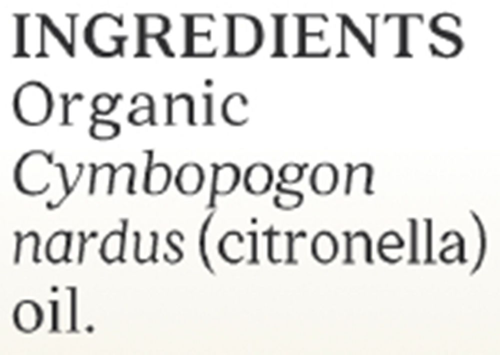 Citronella Organic Essential Oil
