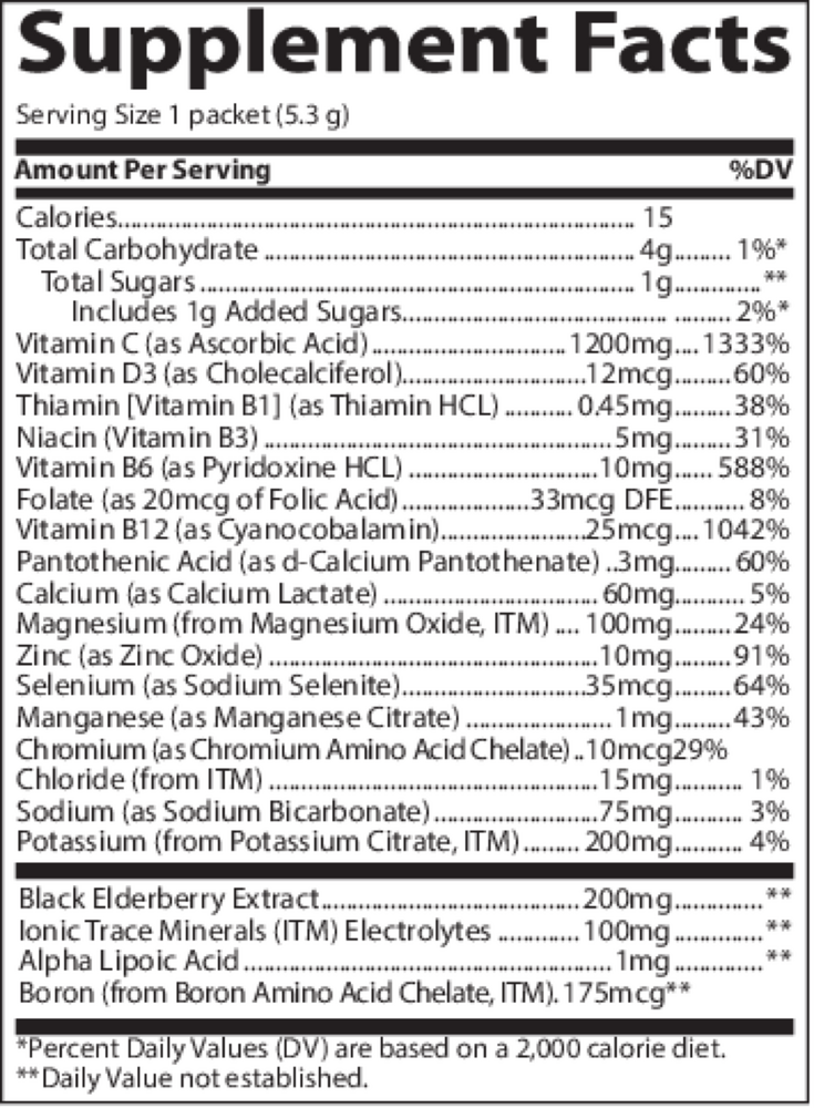 Electrolyte Stamina Power Pak + Immunity - Lemon Berry