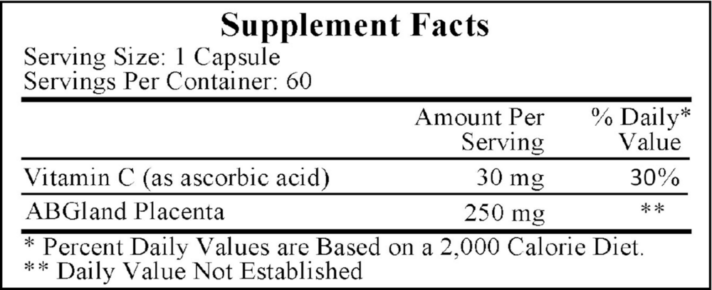 Placenta (Lypholized 250mg)