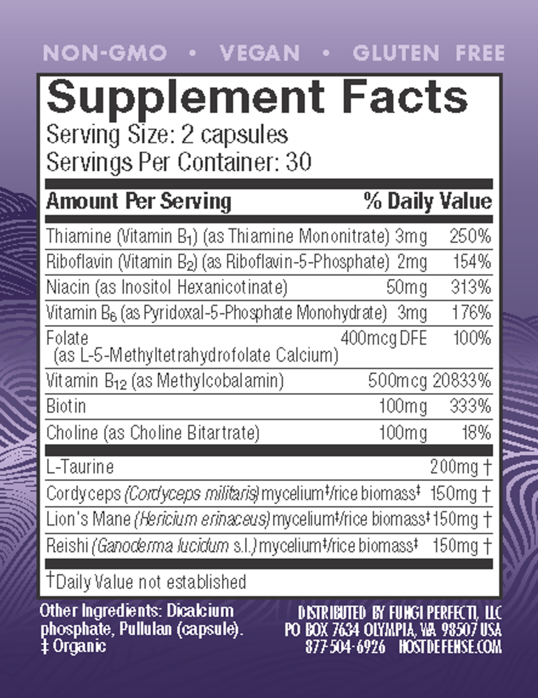 Host Defense Mushrooms MycoBenefits Focus Capsules