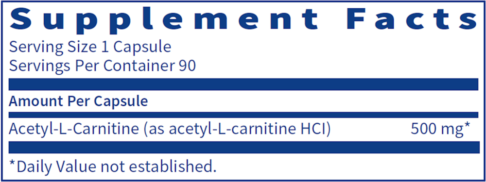 Acetyl-L-Carnitine 500mg