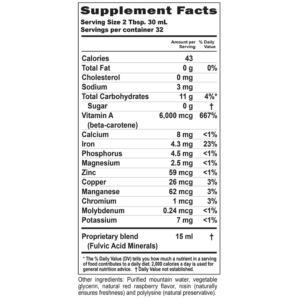 Raspberry Colloidal Trace Minerals