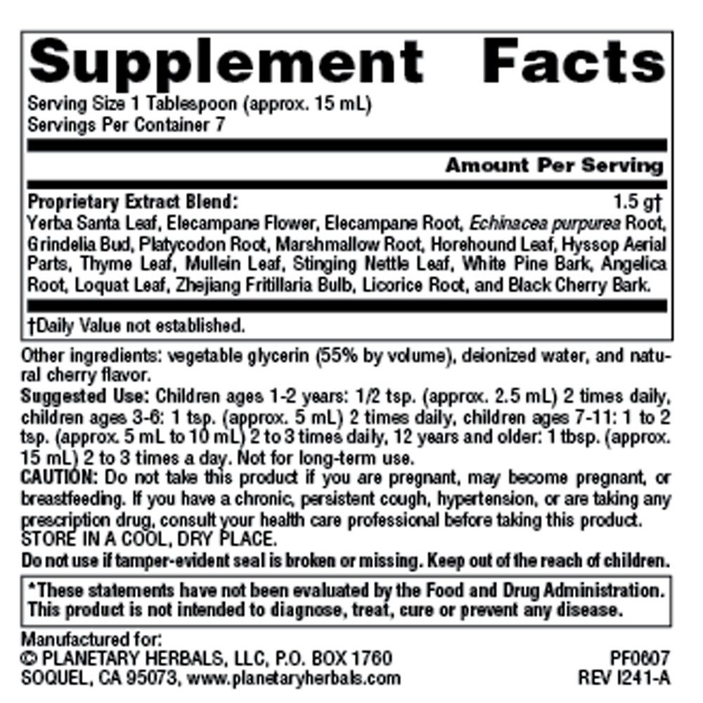 Dr. Tierra's Wild Cherry Bark Syrup For Kids™