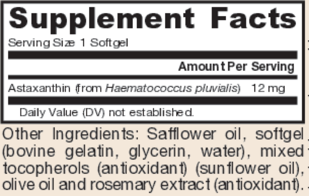 Astaxanthin 12mg