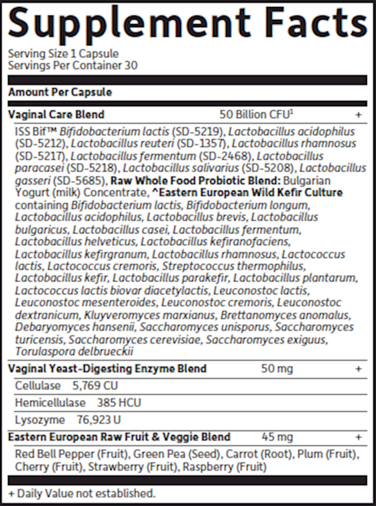 Raw Probiotics Vaginal Care Shelf-Stable