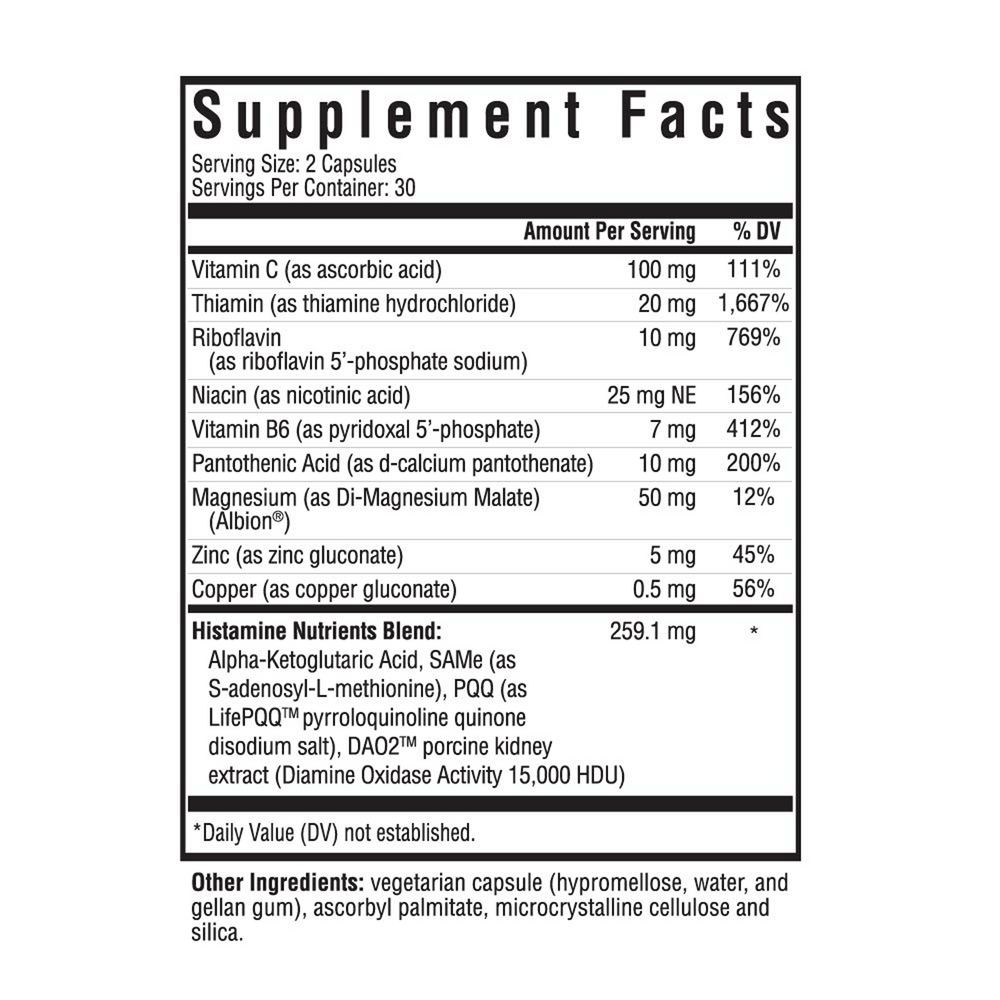 Histamine Nutrients (Formerly Histamine Block Plus)