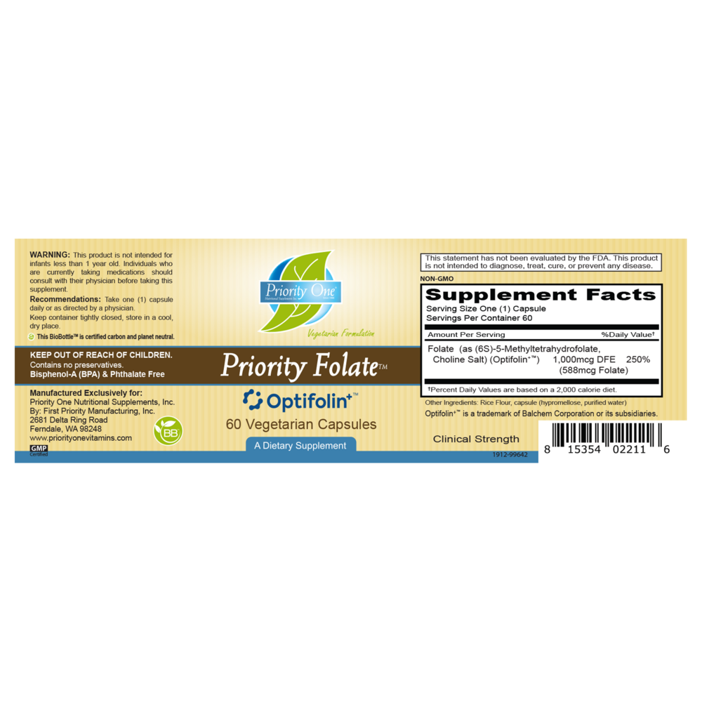 Priority Folate  Optifolin+™