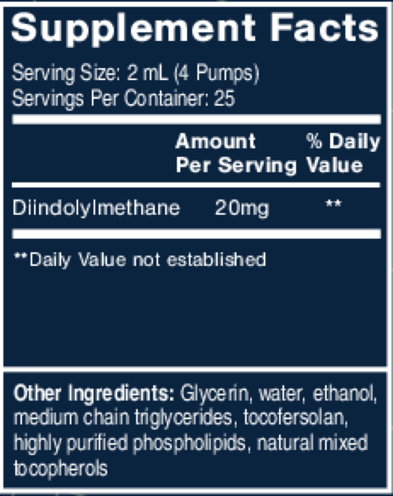 Nanoemulsified DIM