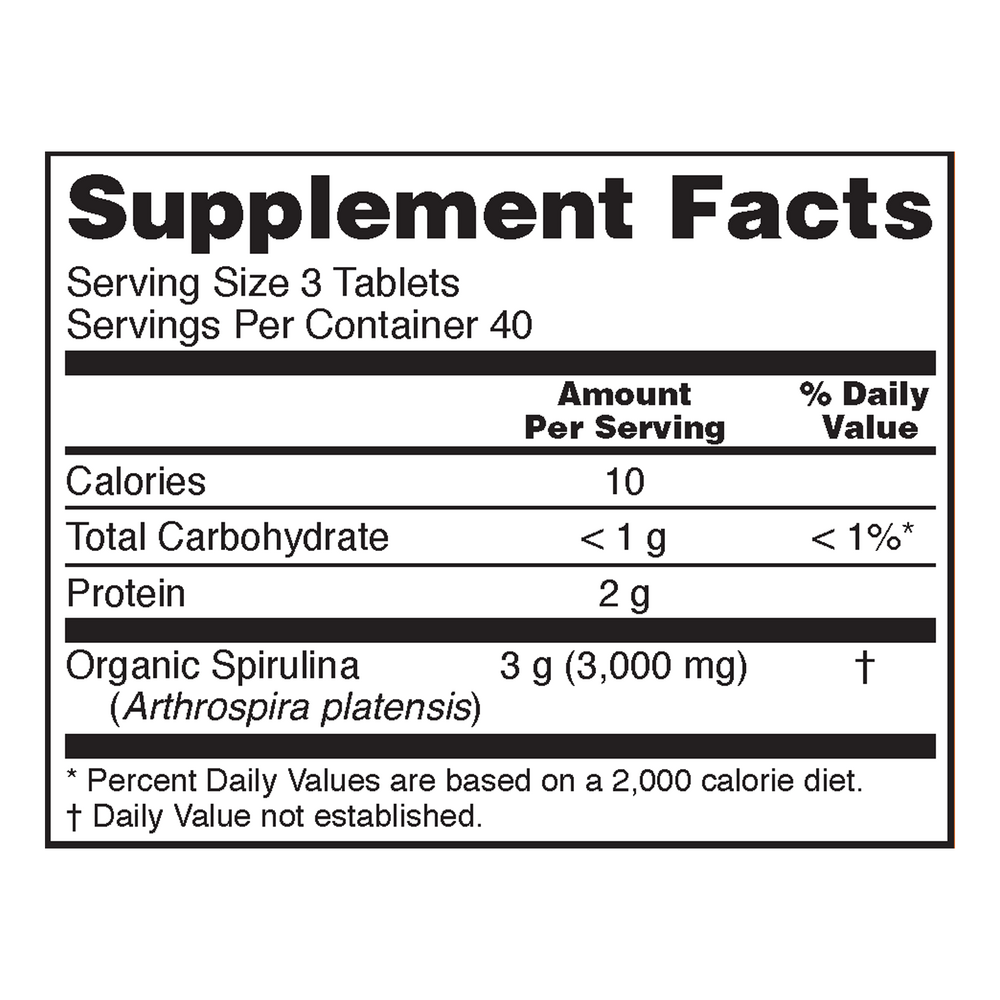 Organic Spirulina 1000mg