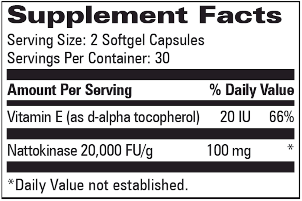 Nattokinase with Vitamin E