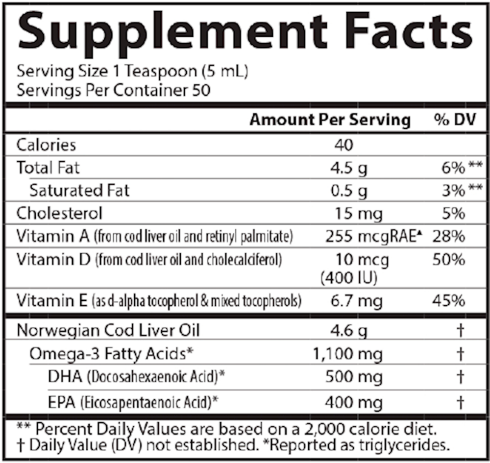Cod Liver Oil Liquid