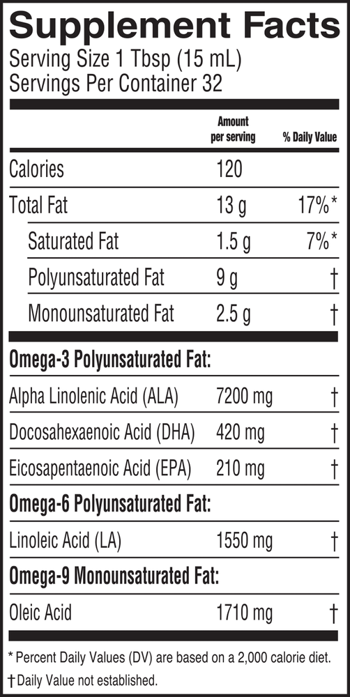 Vegan Omega; Flax & Algae Oil Blend
