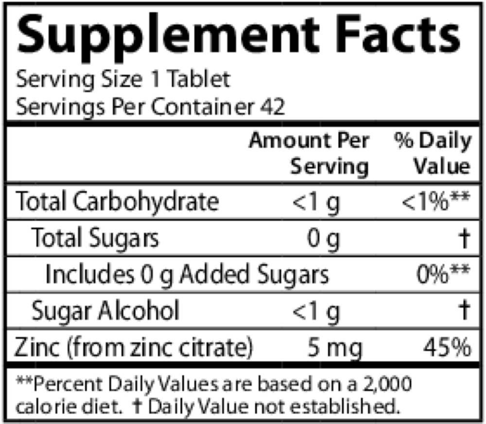 Kid's Chewable Zinc 5mg