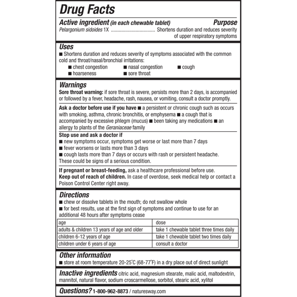 Umcka® ColdCare Cherry Flavor Chewable