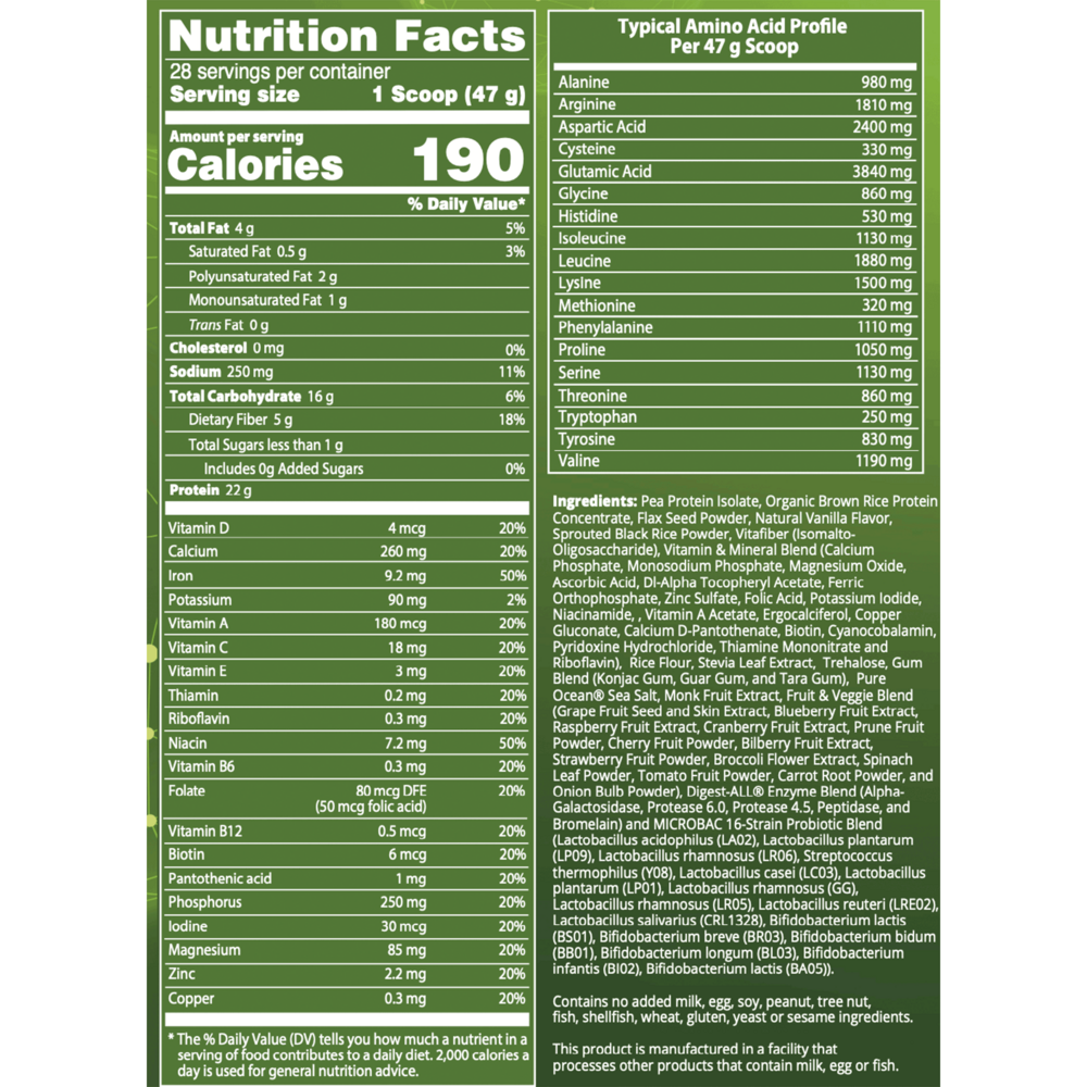 Veggie Meal Replacement, Vanilla Bean