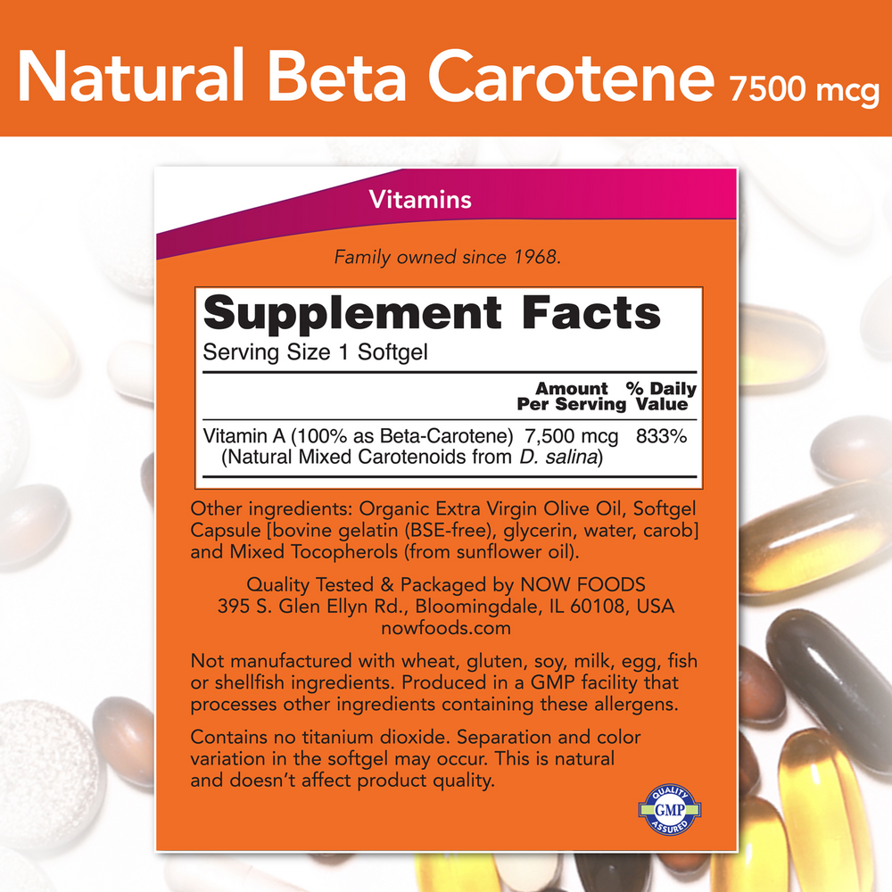 Natural Beta Carotene 25,000IU