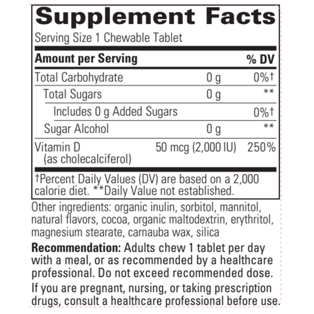 Vitamin D3 2000IU Chewable/Chocolate