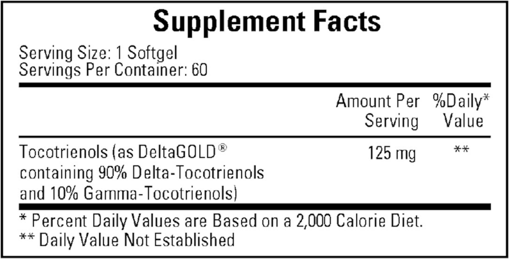 Annatto Tocotrienols 125mg