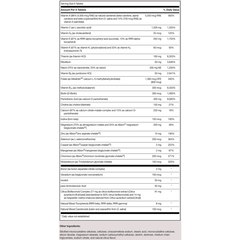 MultiThera® 1 Iron-Free Tablet