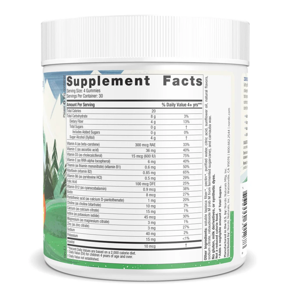 Zero Sugar Kids Multivitamin Gummies