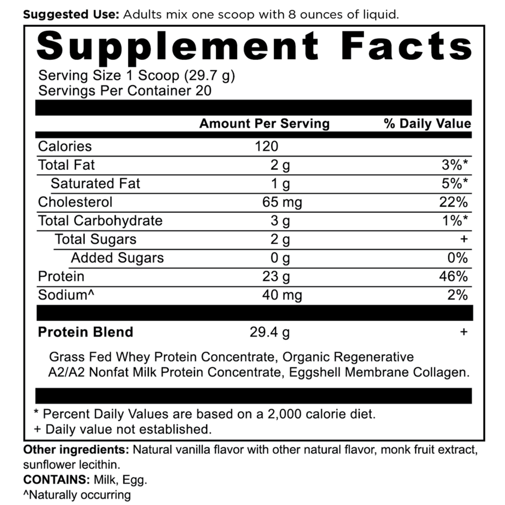Whey Protein - Powder - Vanilla - 20srv