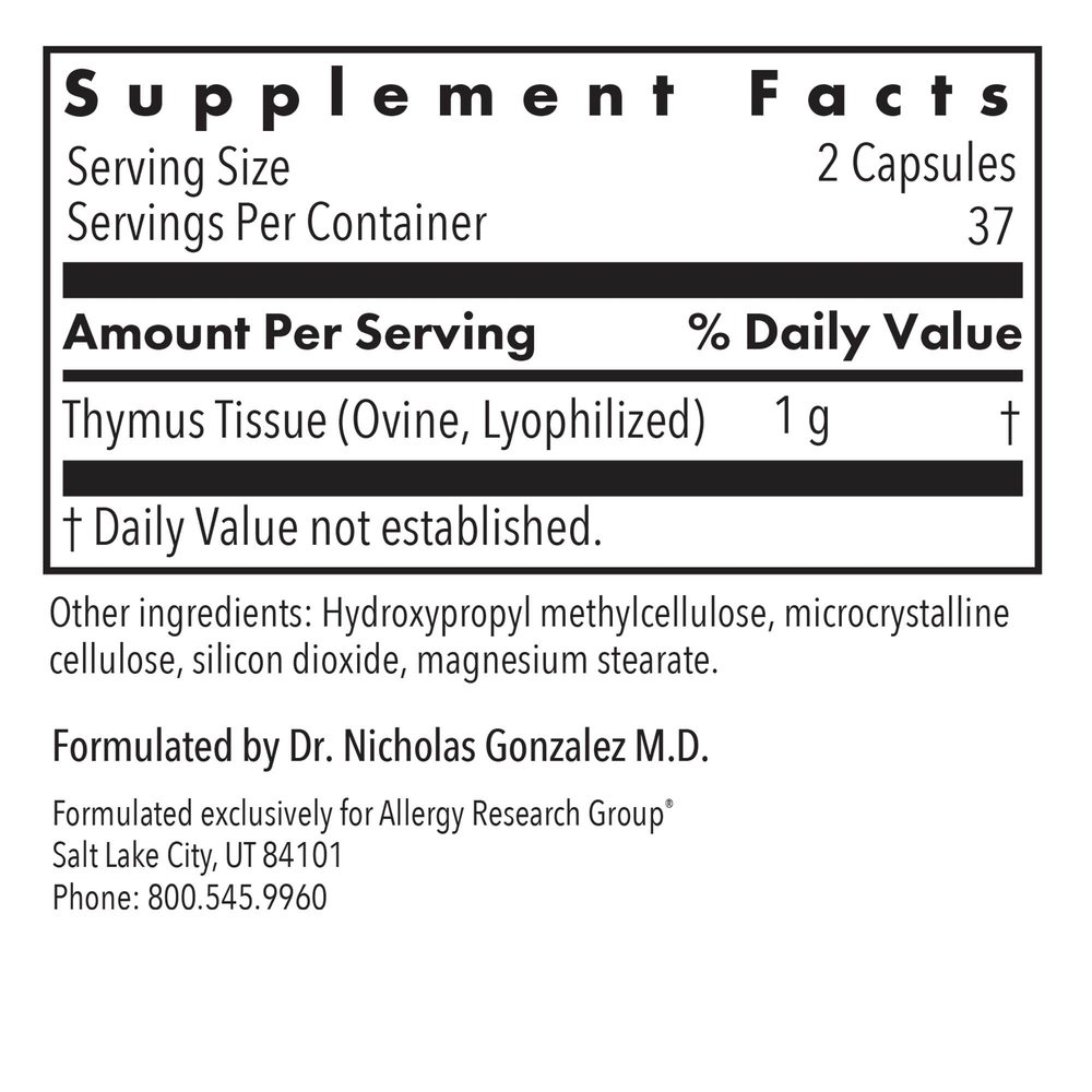 Thymus Natural Glandular