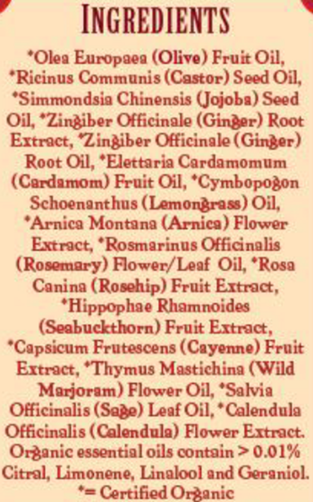 Deep Tissue Massage Oil w/Ginger