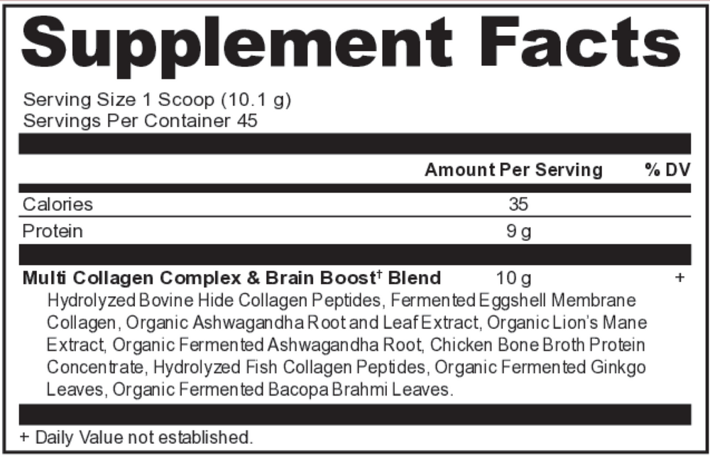 Multi Collagen Protein - Brain Boost Powder Vanilla