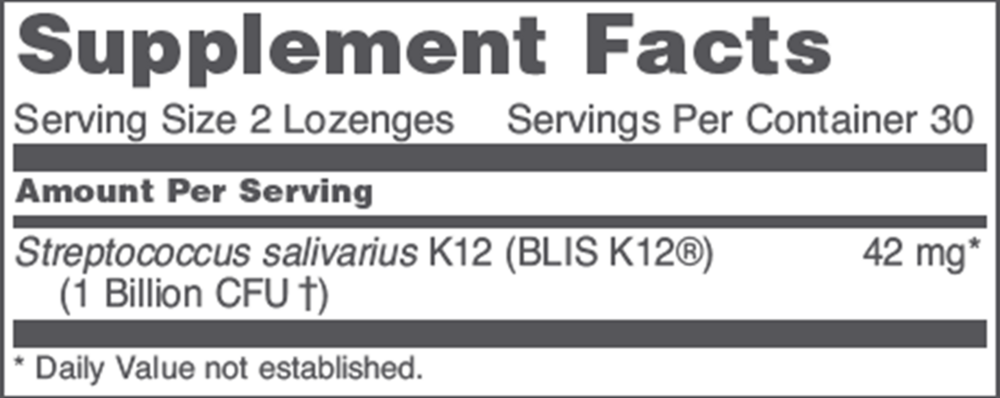 E.N.T. Biotic BLIS K12 probiotic