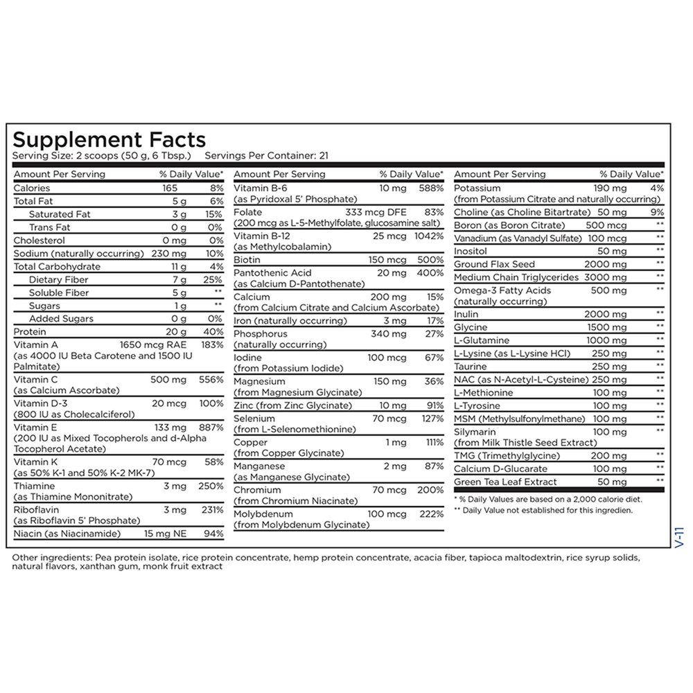 Metabolic Detox Complete Natural Vanilla