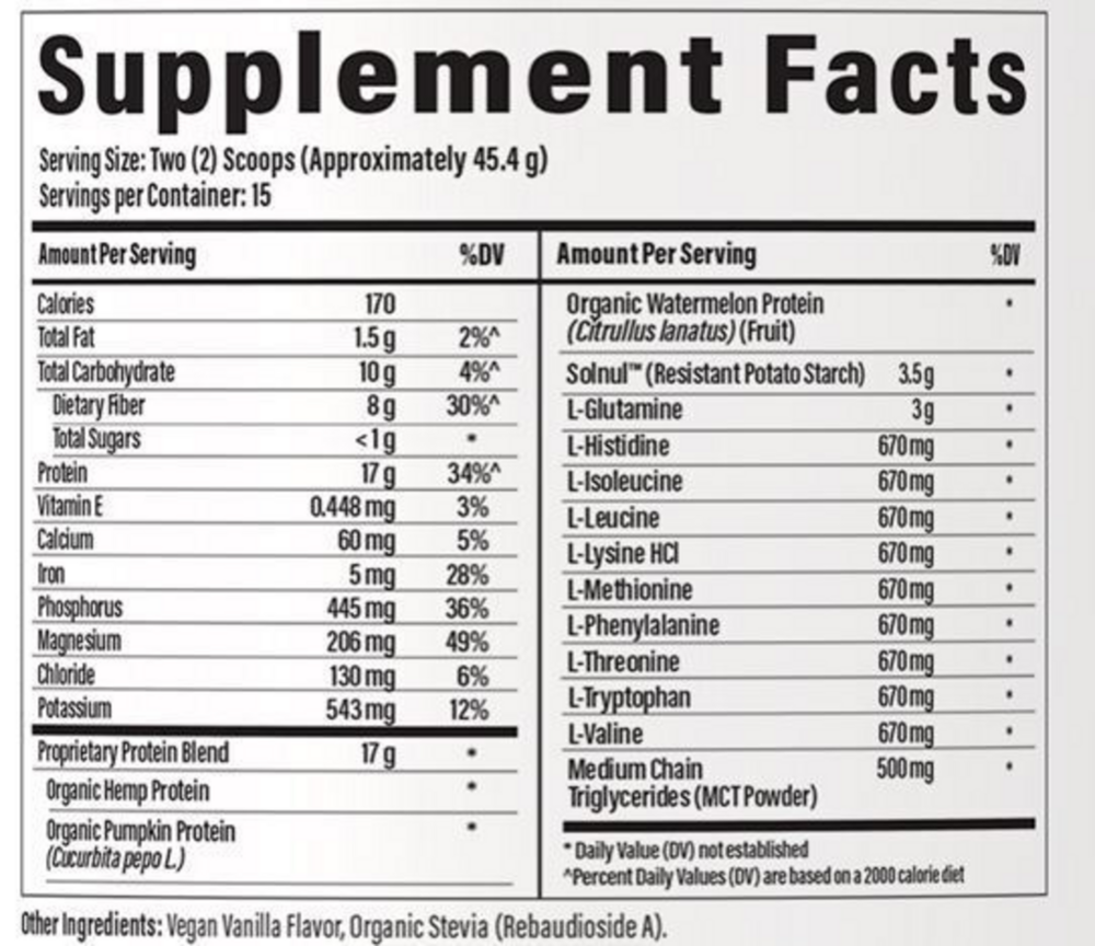 Mega Hemp Protein, Vanilla