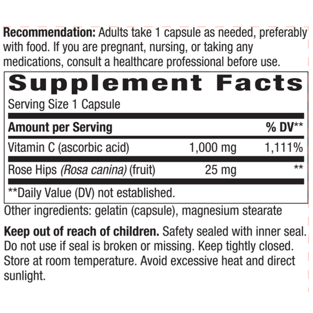 Vitamin C 1000mg with Rose Hips