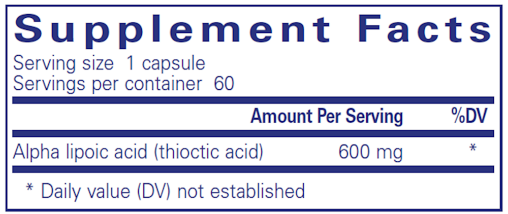 Alpha Lipoic Acid 600mg