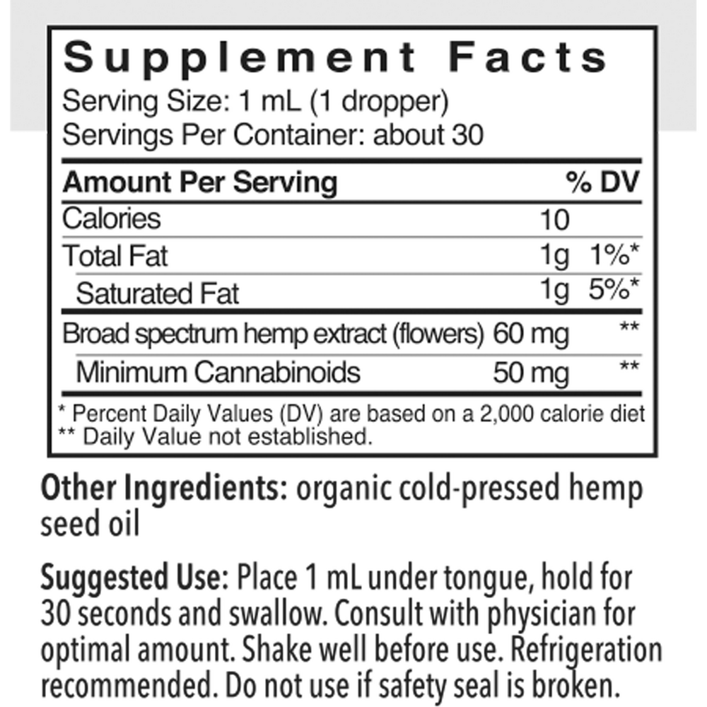 ECS Care® BS-1500 Broad Spectrum Hemp Liquid
