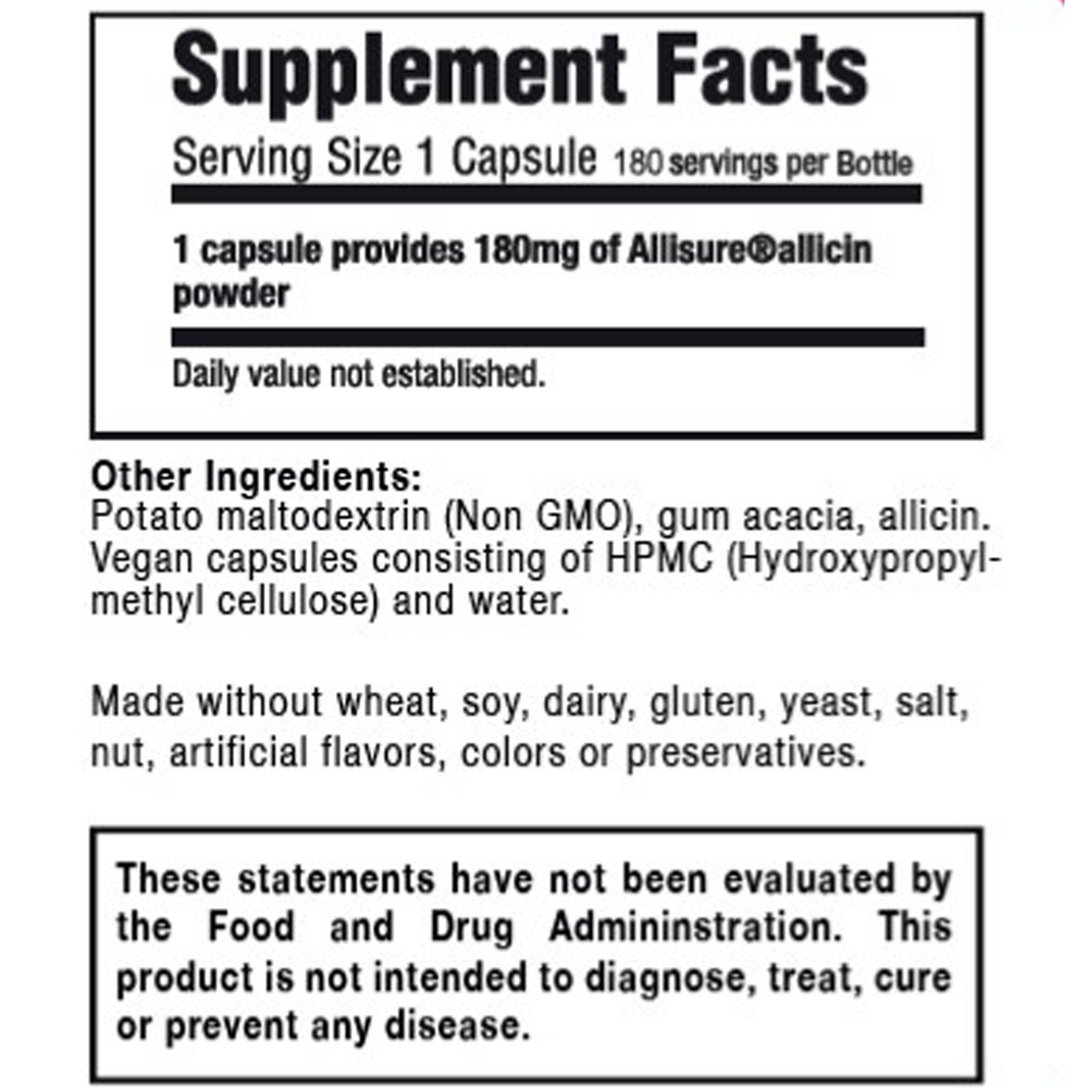 Allimax 100% Allicin 180mg