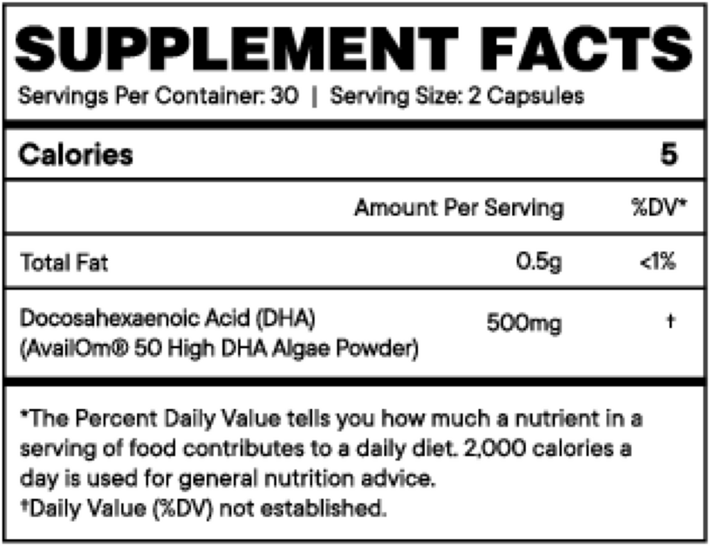 Head and Heart: Plant-Based Omega-3 Supplement